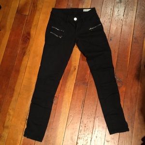 Blank NYC Moto Pants with Zipper detail